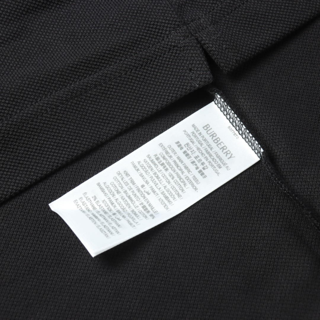 Burberry Burberry巴宝莉BBR 战马绣花半拉链横条短袖POLO衫