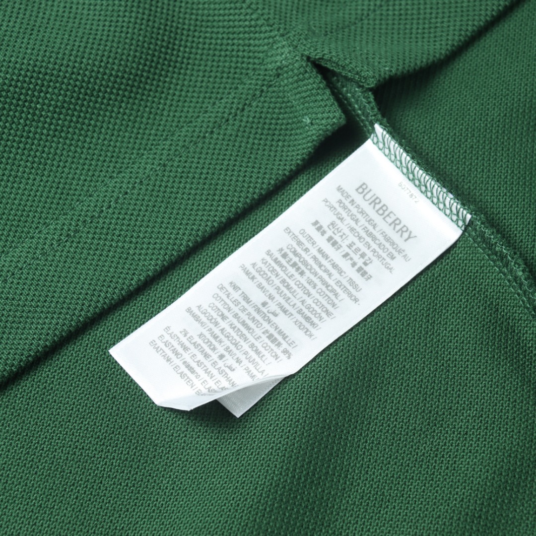 Burberry Burberry巴宝莉BBR 战马绣花半拉链横条短袖POLO衫