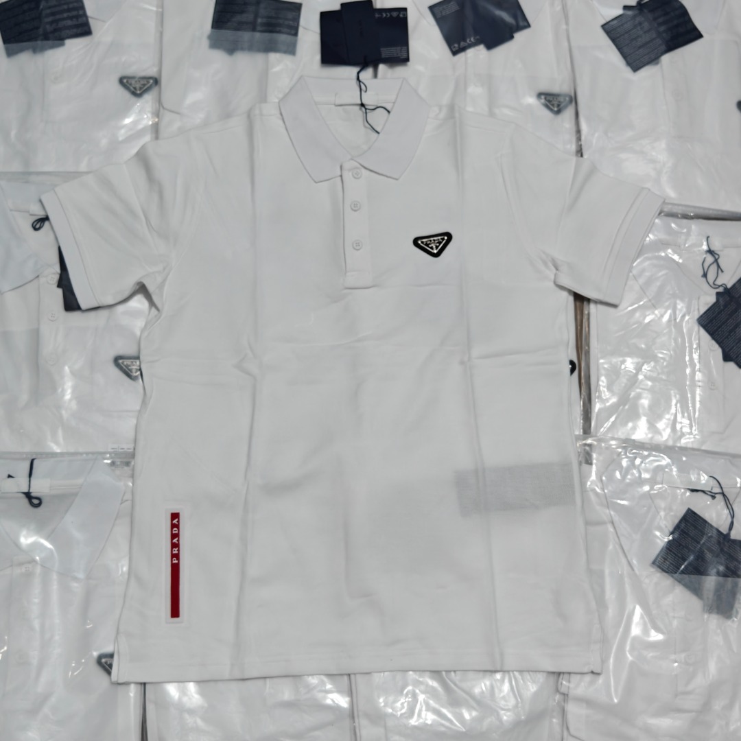 POLO Prada PRD 23 de manga corta con logo triangular en el dobladillo