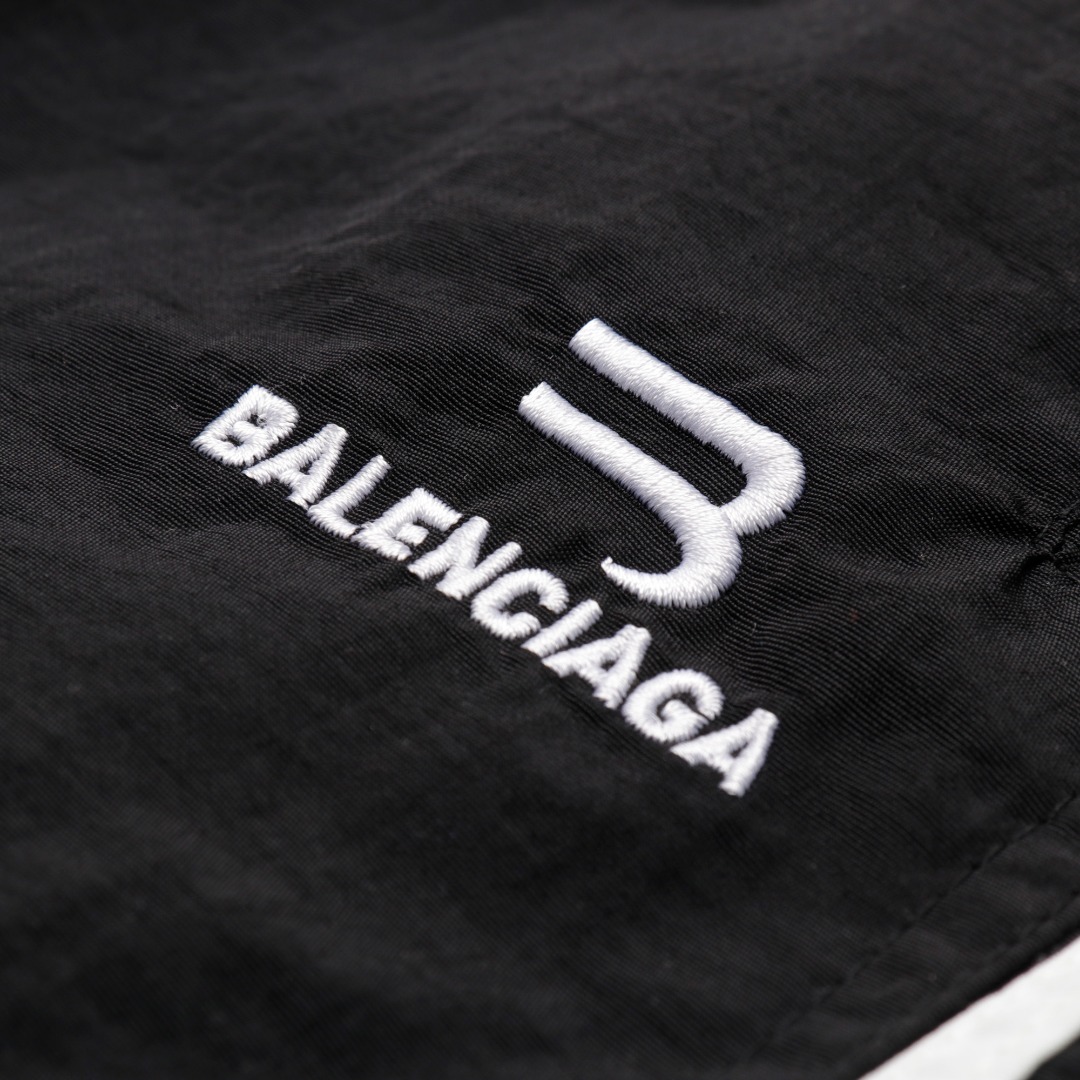 BALENCIAGA/巴黎世家BLCG 3M双钩字母刺绣黑白拼接长裤