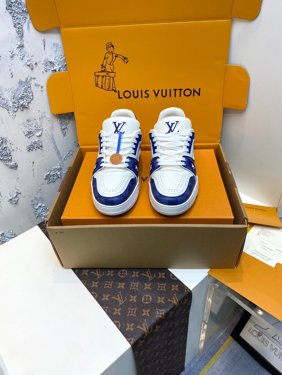 Louis Vuitton Aaa
 Scarpe da Skate Sneaker Modello Lychee Unisex Uomini Pelle bovina TPU Casual