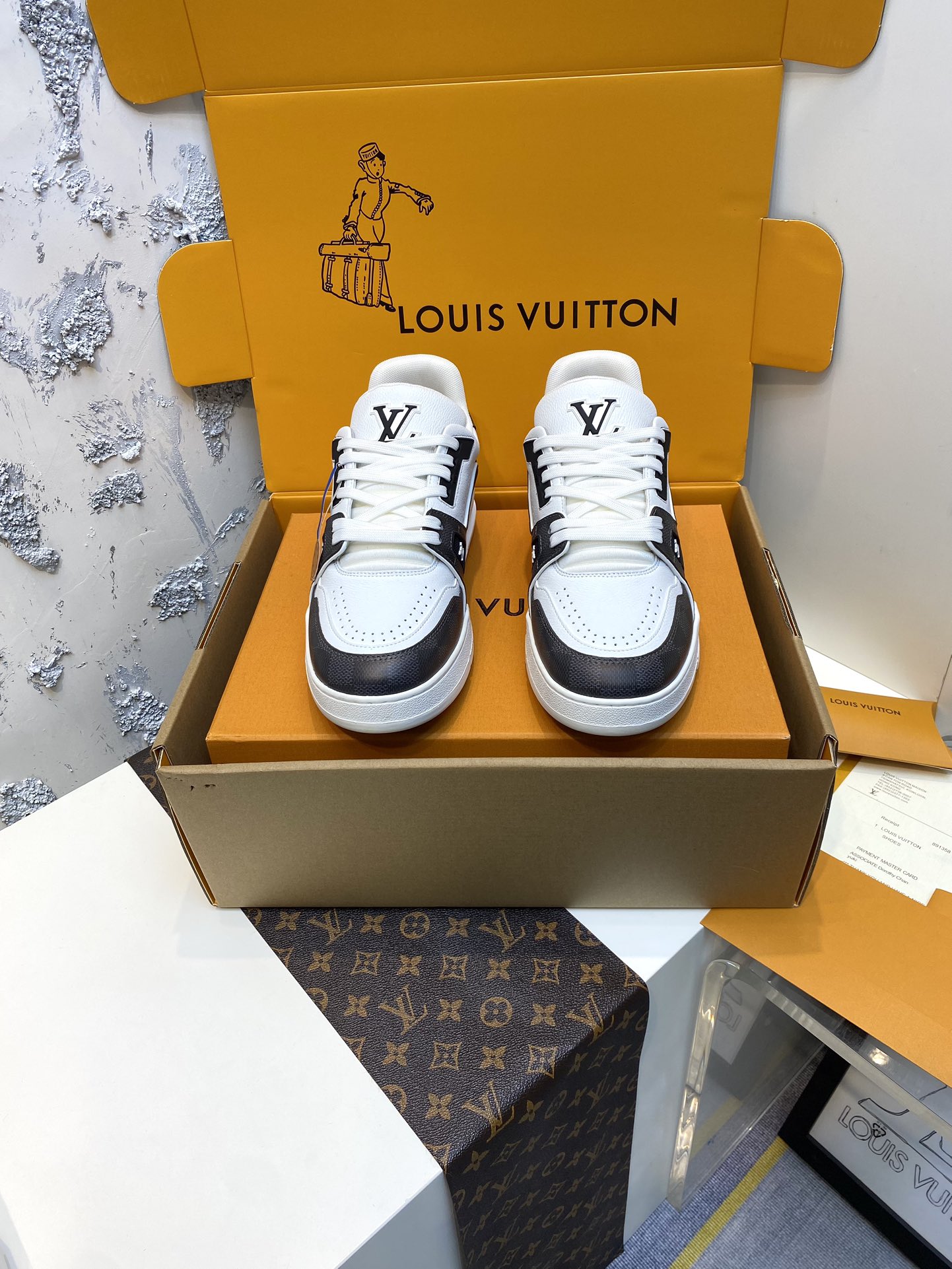 Louis Vuitton Scarpe da Skate Sneaker Qualità perfetta
 Modello Lychee Unisex Uomini Pelle bovina TPU Casual