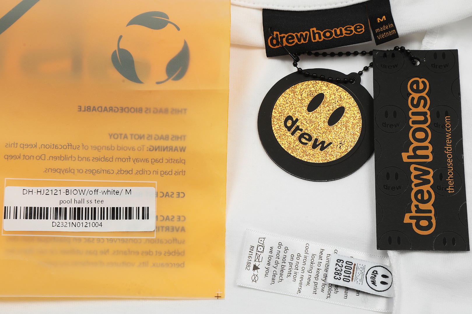 Drew house 笑脸 25ss 桌球涂鸦短袖