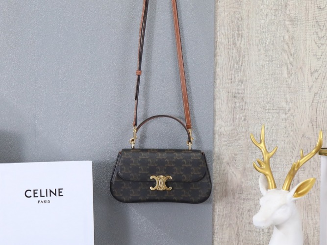 Celine Lola Triomphe Handbag in Shimmering Lola Calfskin - Crossbody and Shoulder 1 Celine Lola Triomphe Handbag in Shimmering Lola Calfskin - Crossbody and Shoulder