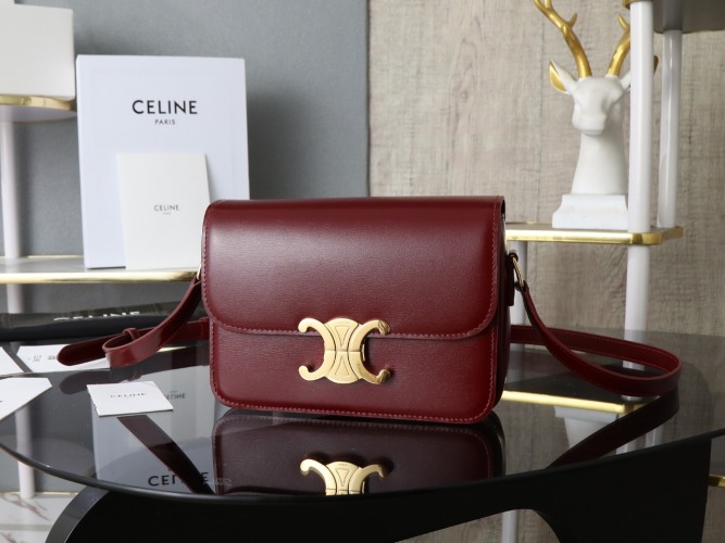 Celine Teen Triomphe Bag in Satinated Calfskin with Adjustable Strap 1 Celine Teen Triomphe Bag in Satinated Calfskin with Adjustable Strap