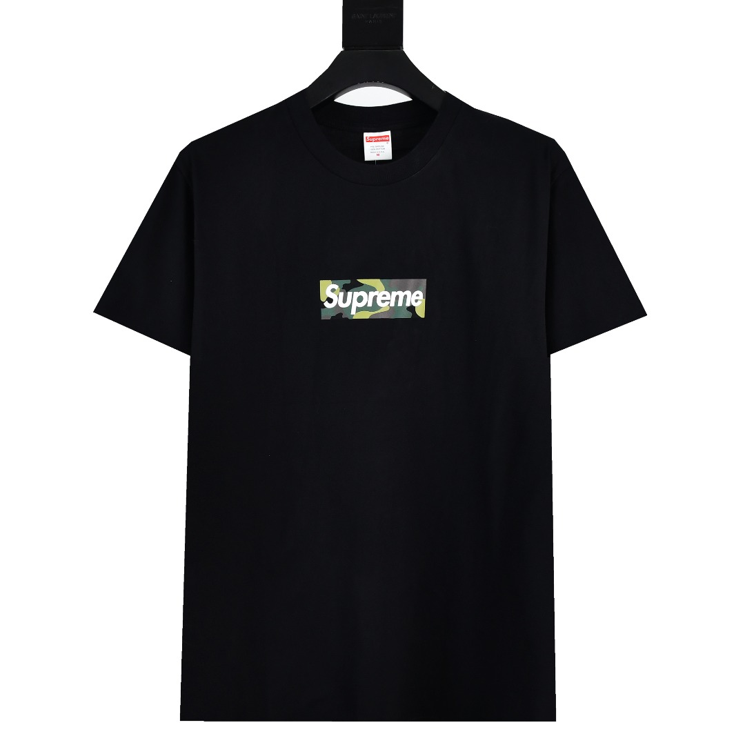 Supreme Clothing T-Shirt Printing Cotton Knitting PVC Short Sleeve