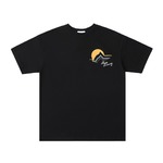 Rhude Clothing T-Shirt Black Printing Unisex Cotton Vintage Short Sleeve