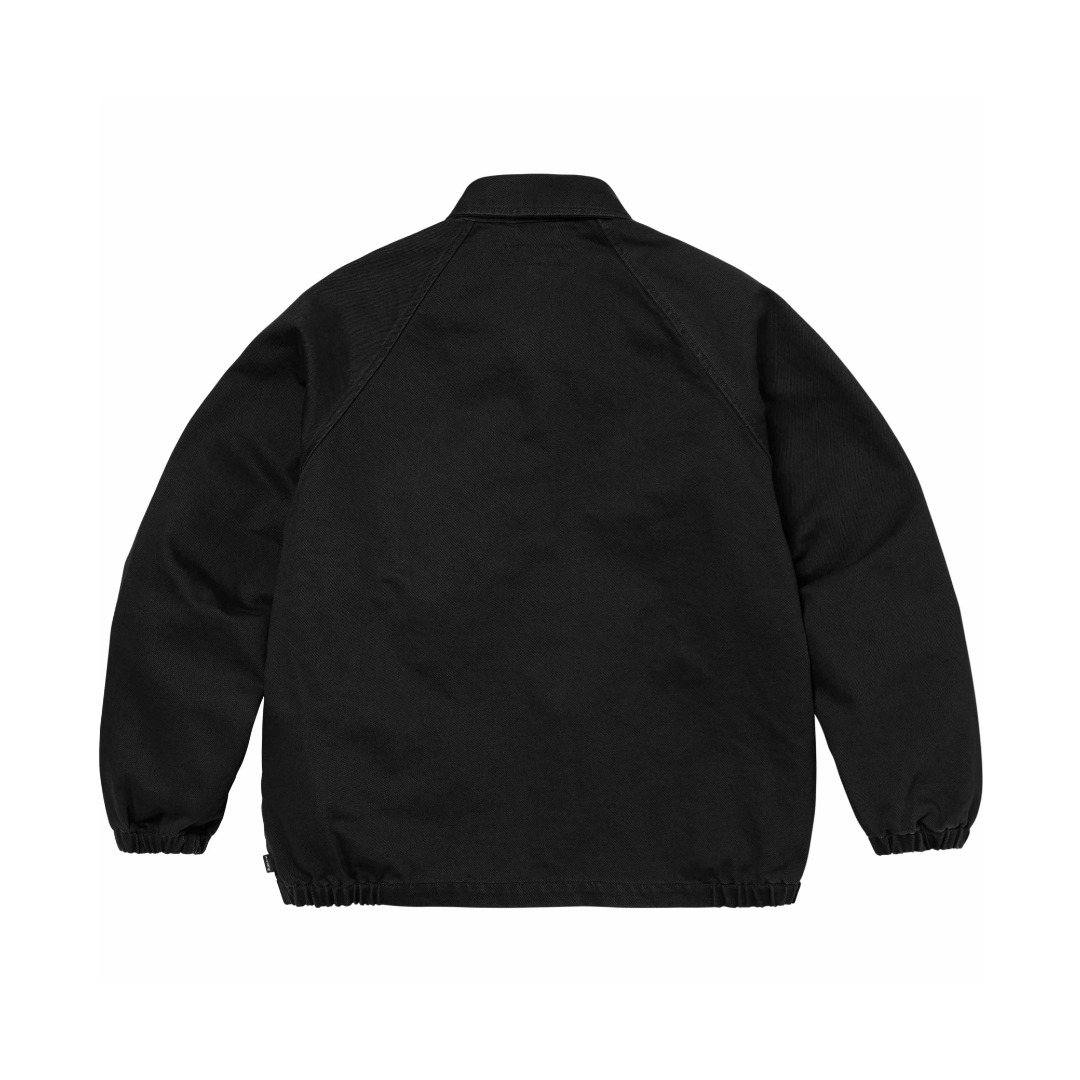 Supreme 24s CACKED COACHES JACKET: Premium Cotton, Embroidered, Black/Bolange, S-XL - 图片 2