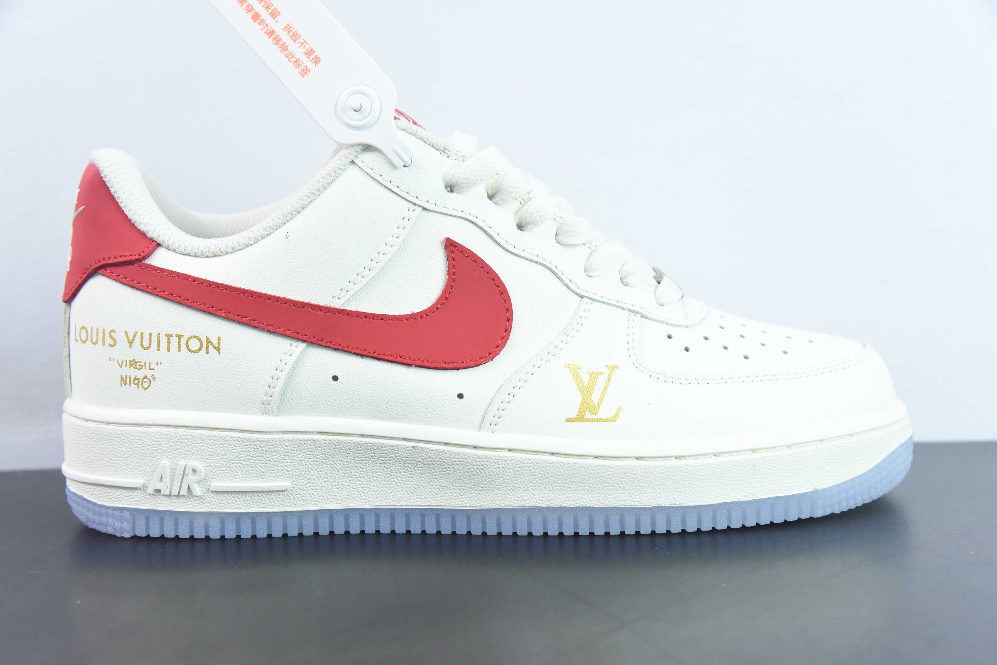 KAL25765834 Nike Air Force 1 AF1 Air Force One/caña baja Blanco Rojo con estampado LV. Tallas: 36-45. Número:…