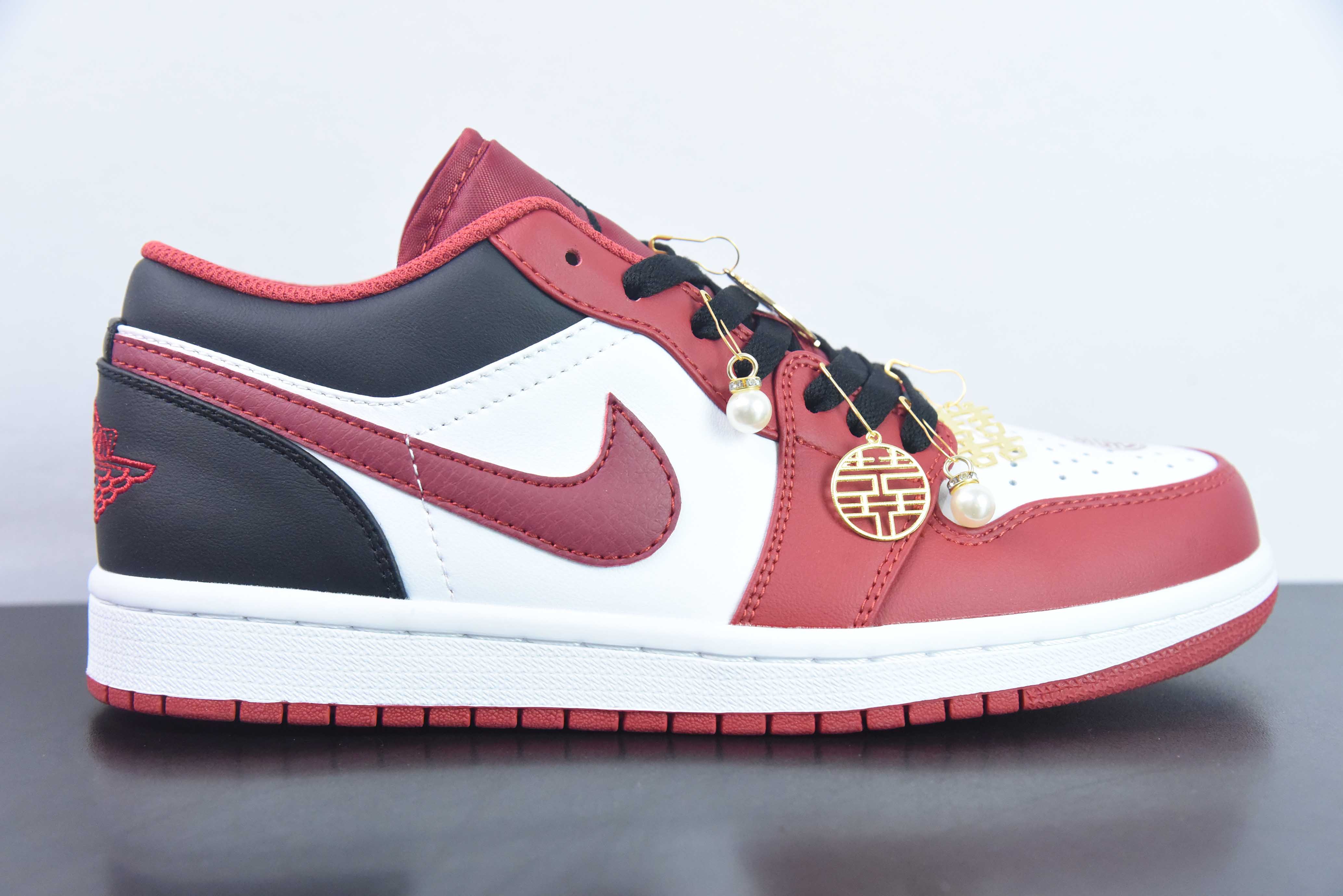 UMAM45717333 AIR JORDAN 1 Low AJ1 rojo, blanco y negro, retro, zapatillas de baloncesto, número de artículo: …