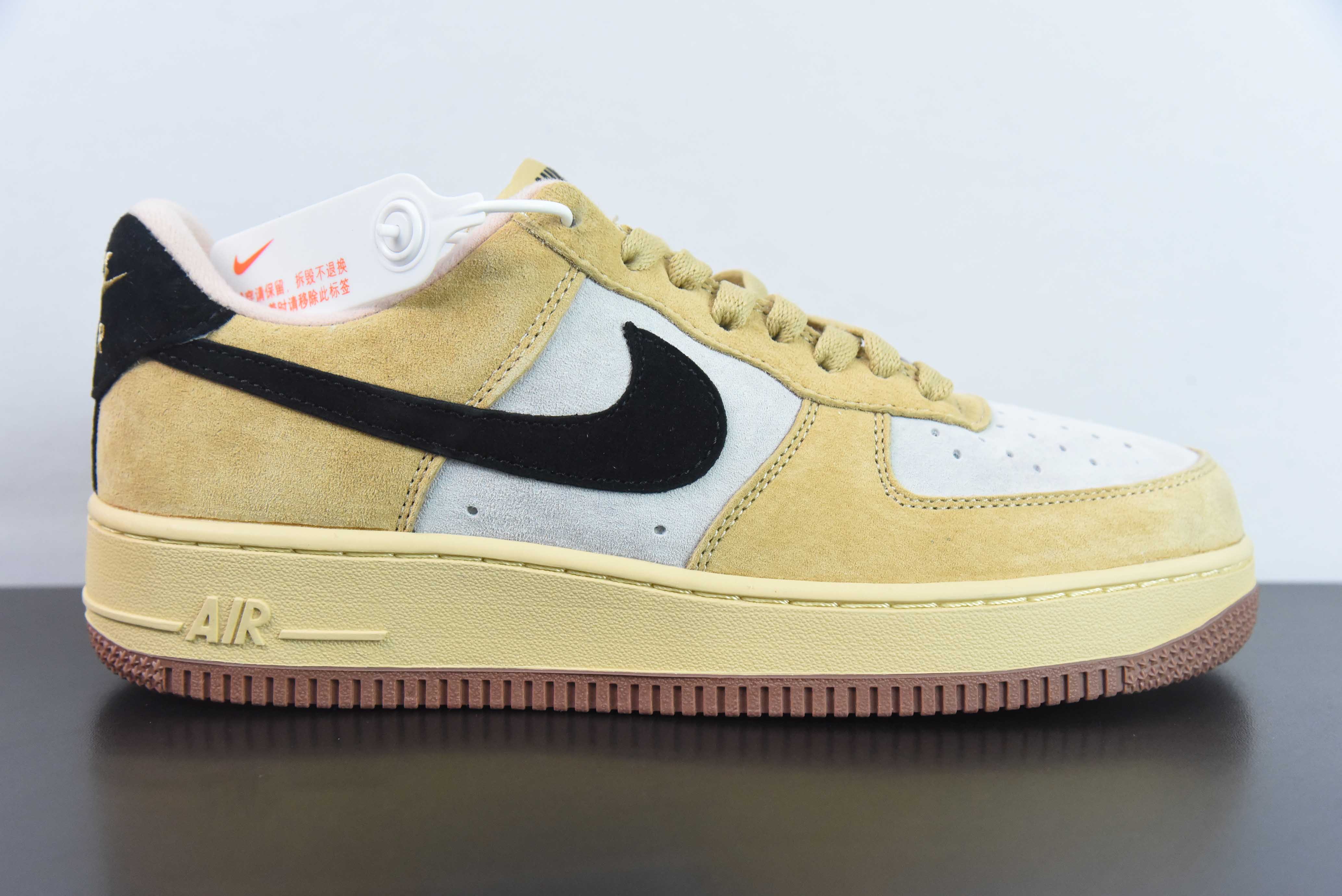 [Air Force Series]Nike Air Force 1 Low 07 Black Yellow GrayOriginal last an