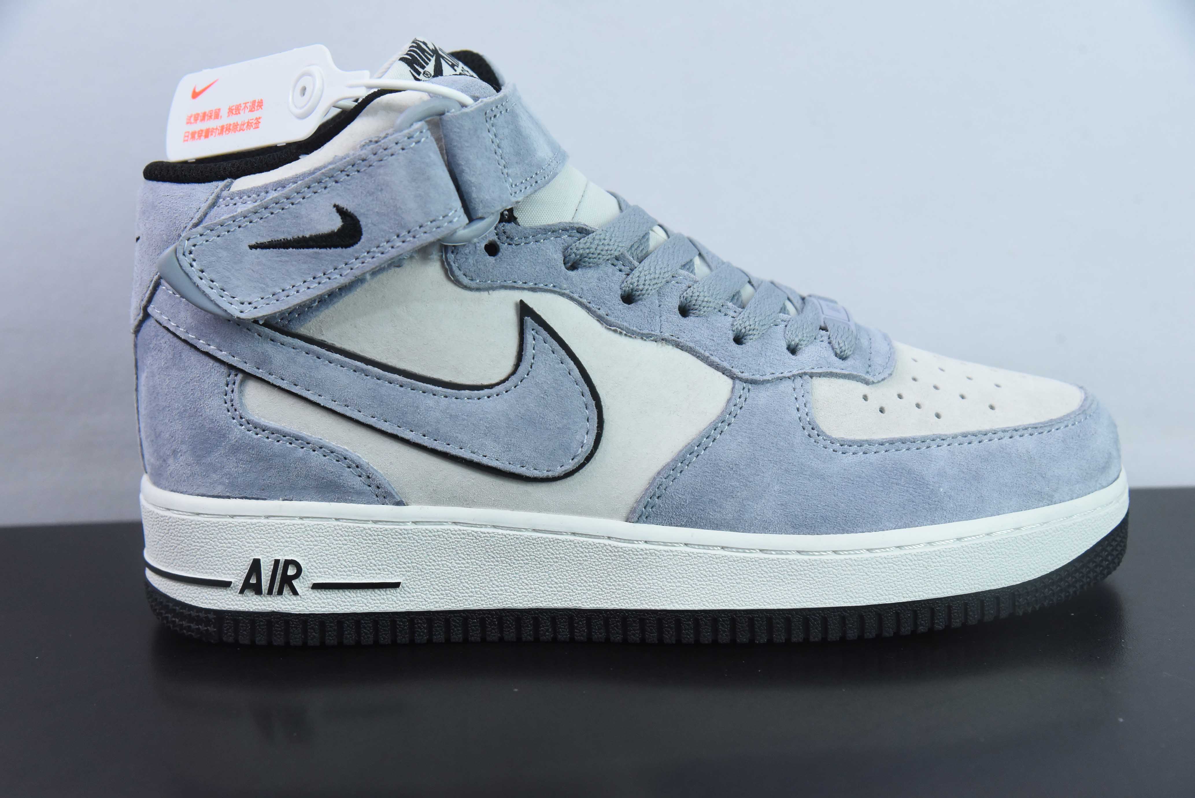 [Air Force Series]Air Force 1 Low 07 Light blue suede Air Force No.1 mid top c
