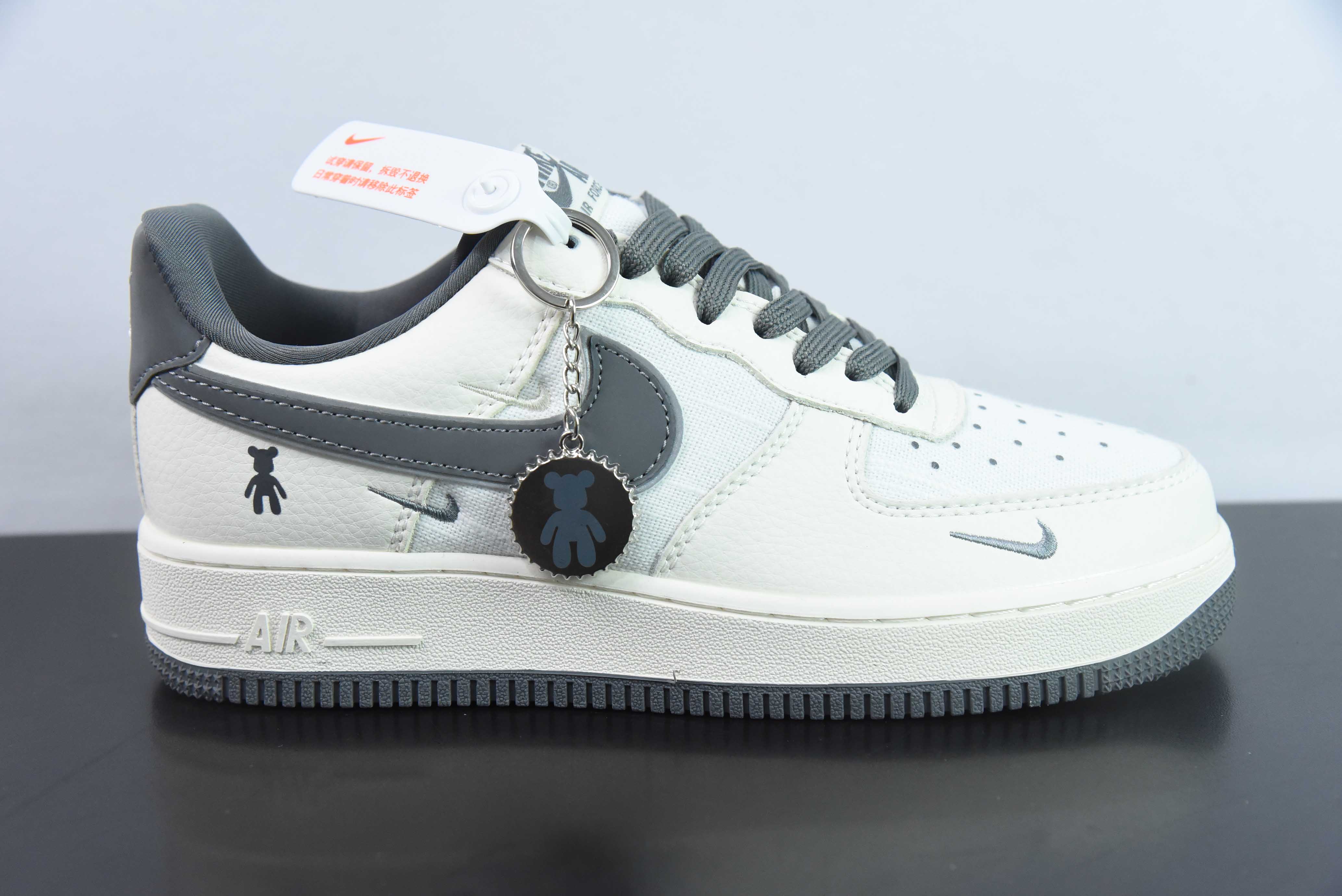 [Air Force Series]Nike Air Force 1 07 Low Violent Bear Joint Rice Grey Linen A