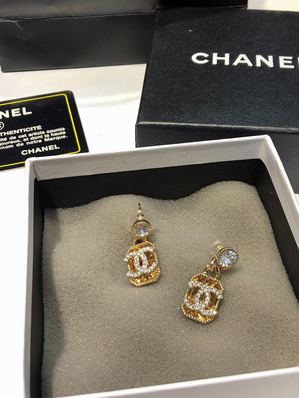 Chanel Jewelry Earring Gold Yellow Openwork
