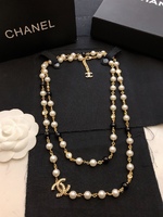Chanel Jewelry Brooch Necklaces & Pendants Black White