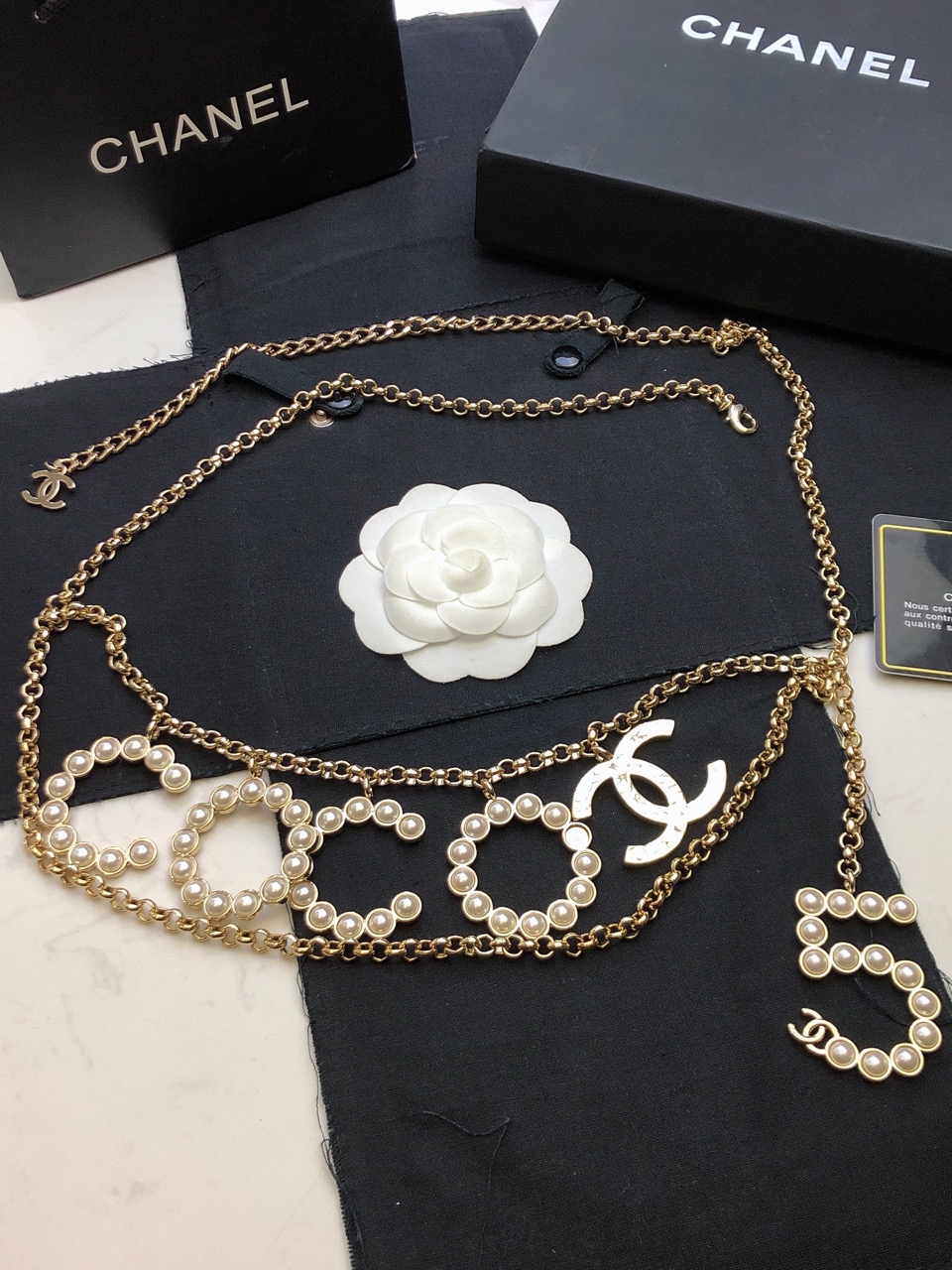 Chanel Joalheria Colares & Pendents Corrente de Cintura Fashion Correntes