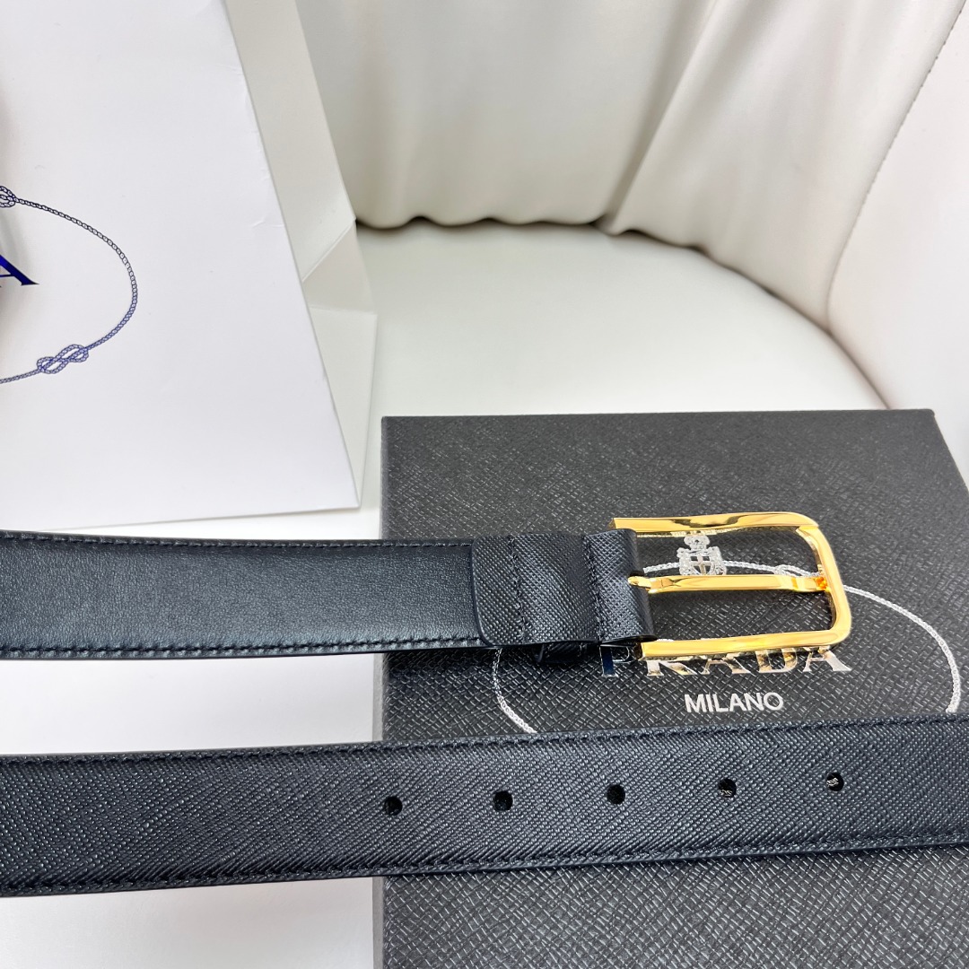 Prada Saffiano Leather Belt with Gold Buckle | Minimalist Style 8 o 1hqhanq0rjgd1keg19ta1u3p1h313i