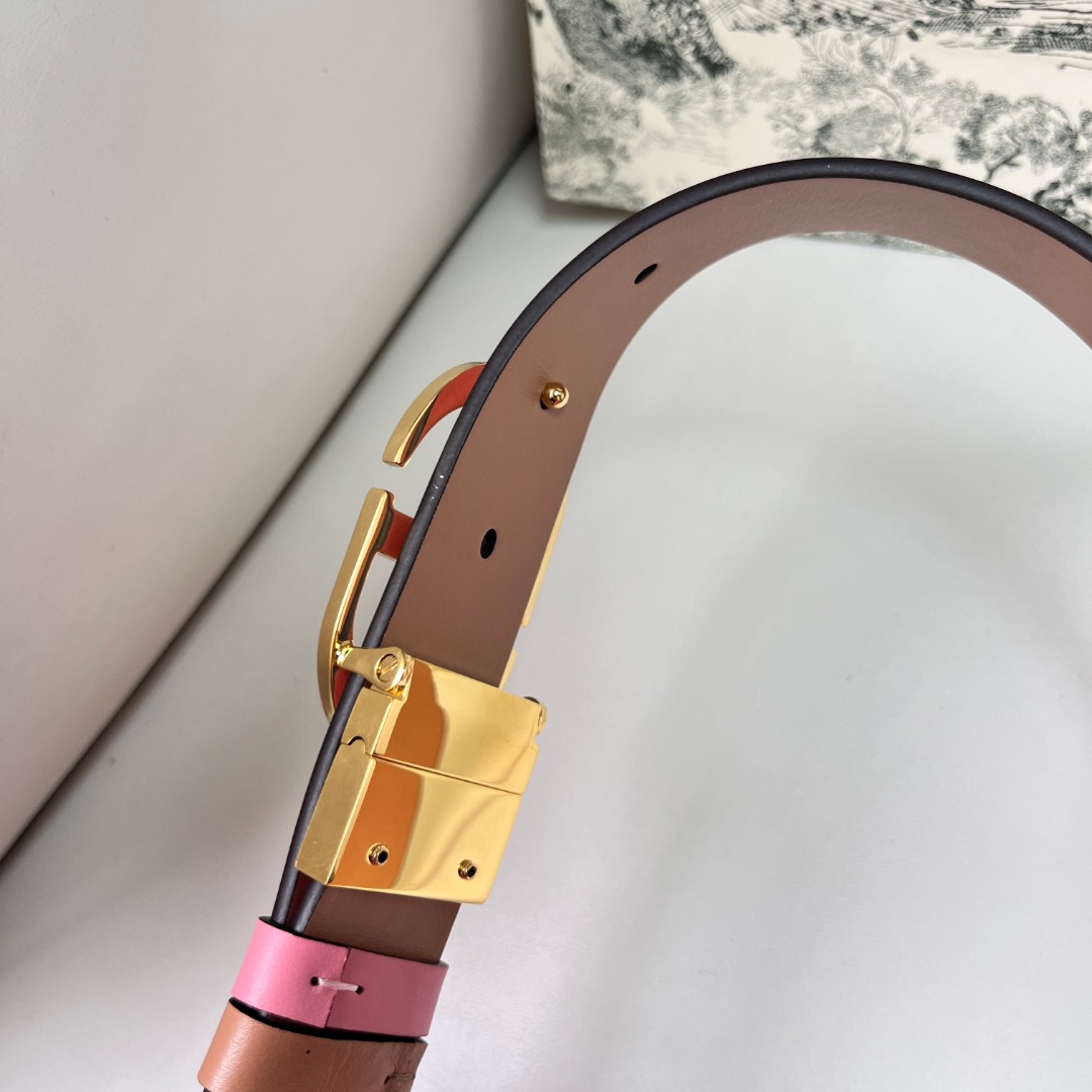 DIOR 3.0cm Reversible Belt - Pink Smooth Calfskin with Gold CD Buckle 4 o 1i0q828iq1vdrmvc9t1ql19ka3m