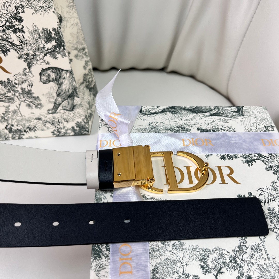 חגורת Dior עור נוסף 3.0 ס"מ עור נשי/גברי מעור נחושת זהב 6 o 1i0q84atk12677dn140p1jsm188p44