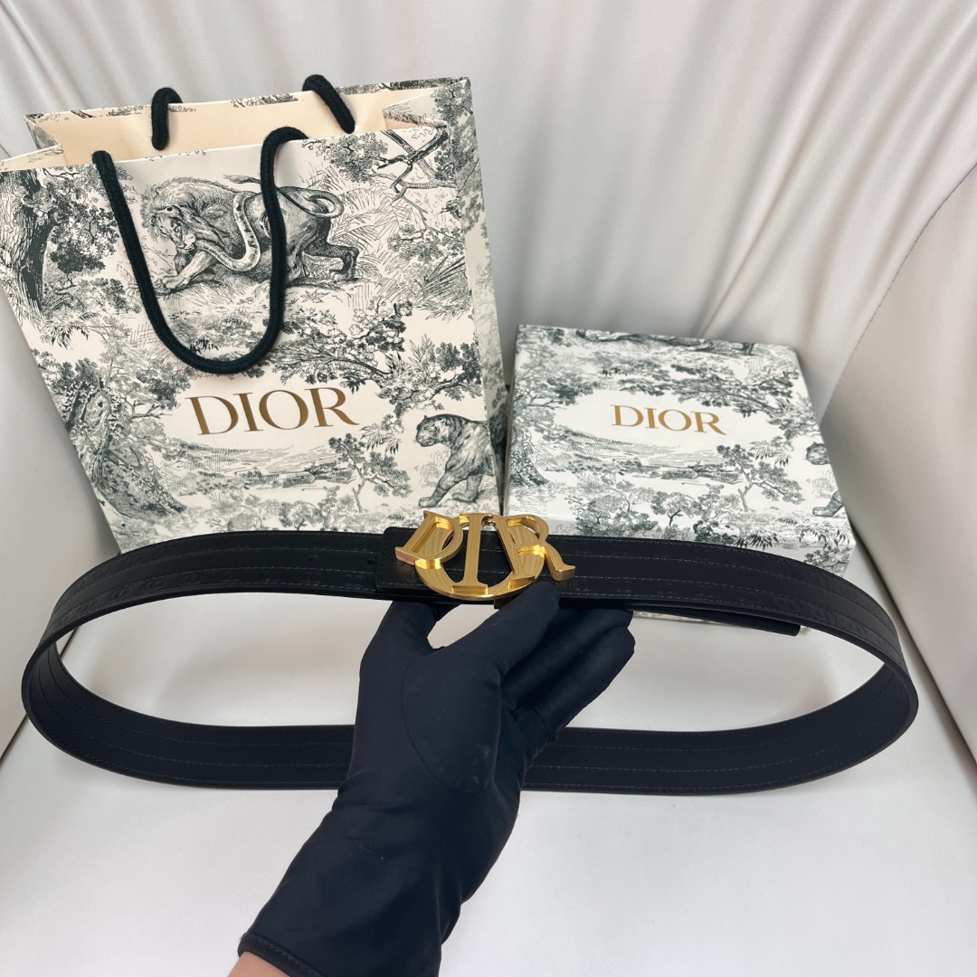 DIOR Spring/Summer Collection Belt - High Waist, Slim Fit, CD Buckle