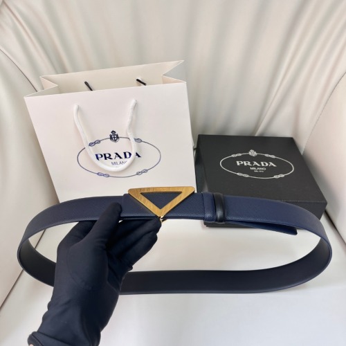 Prada Buckle Belt with Iconic Triangle Logo, 3.5cm Width, Latest Collection 1 Prada Buckle Belt with Iconic Triangle Logo, 3.5cm Width, Latest Collection
