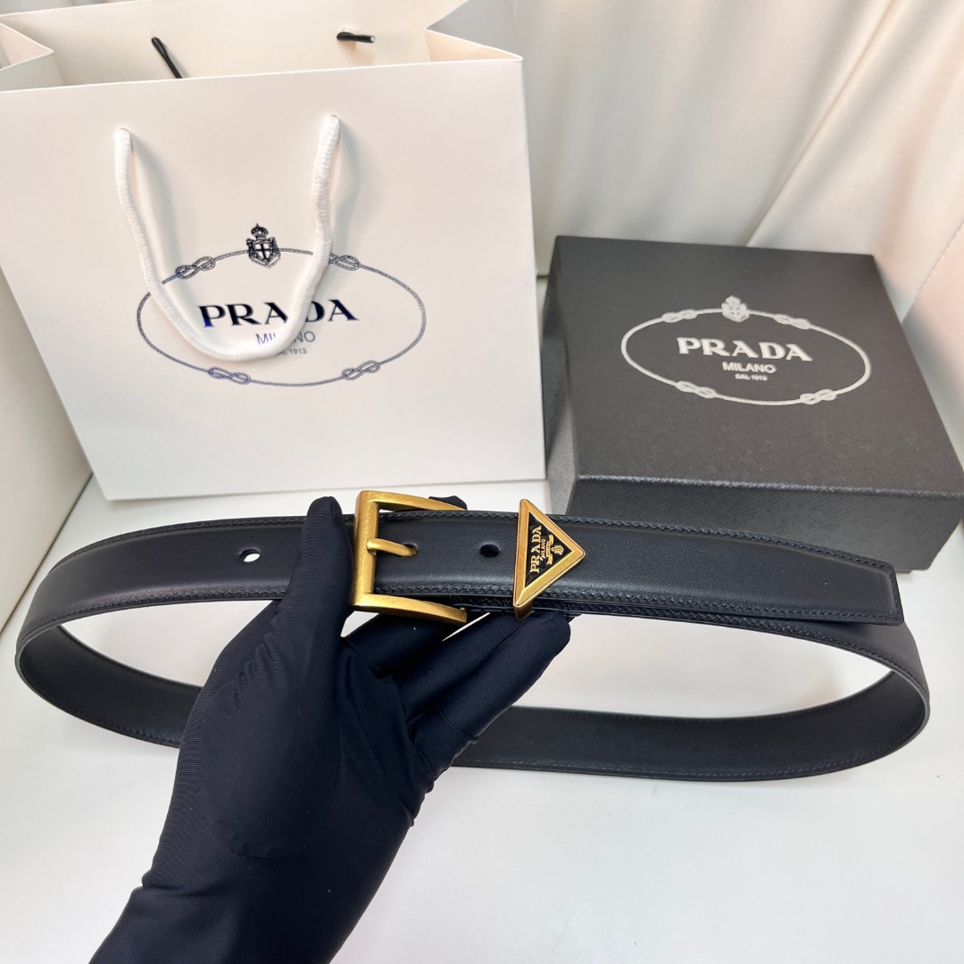 Prada Smooth Leather Belt with Triangle Logo - Elegant & Versatile 2 o 1i3cjt4icaqb1r4r14surqo1cml3k