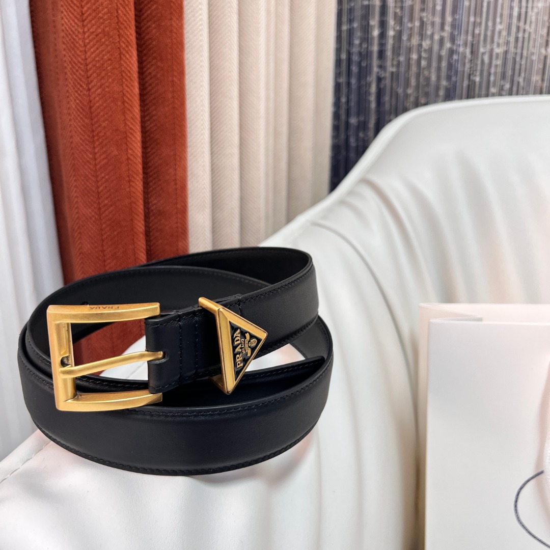 Prada Smooth Leather Belt with Triangle Logo - Elegant & Versatile 9 o 1i3cjt4ie1nf210421pbl1otdtnh3r