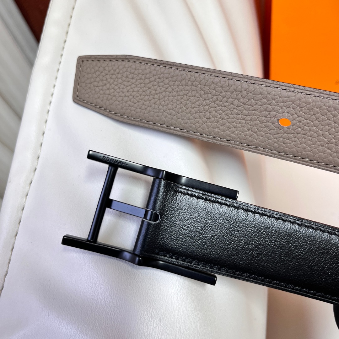Hermes Classic Reversible Leather Belt, 3.2cm Width, Full Steel Buckle 5 o 1i504bbkl2v81sffon3bb1q763k