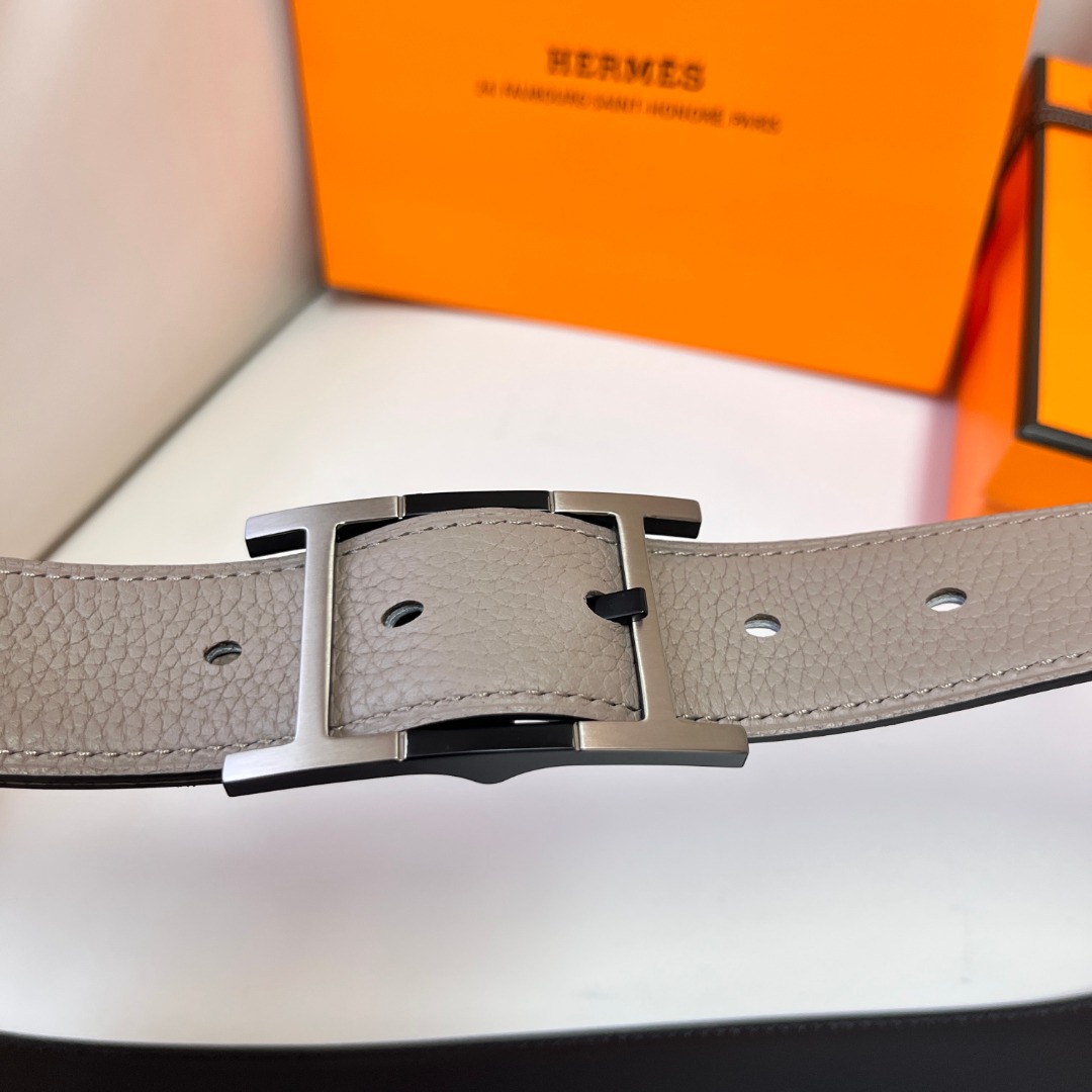 Hermes Classic Reversible Leather Belt, 3.2cm Width, Full Steel Buckle 3 o 1i504bbklcht14f01hnt4rg1h3a3i