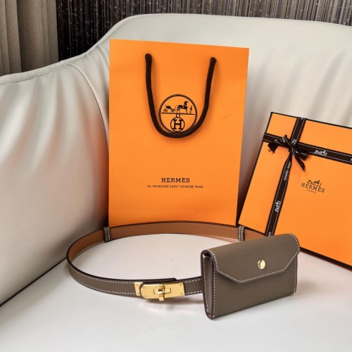 Hermes Kelly Pocket 18 Belt in Etain Epsom Leather with Gold Hardware 1 Hermes Kelly Pocket 18 Belt in Etain Epsom Leather with Gold Hardware
