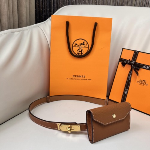 Hermès Kelly Pocket 18 Cinturón de piel genuina con hebilla dorada 1 Hermès Kelly Pocket 18 Cinturón de piel genuina con hebilla dorada