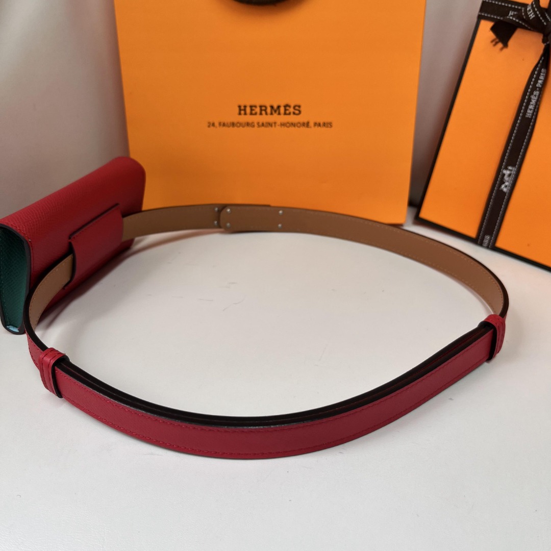 Hermès Kelly Pocket 18 Belt in Red Leather with Silver Hardware 4 o 1i5ko0ql0o4un58qkn1ffdfdv23
