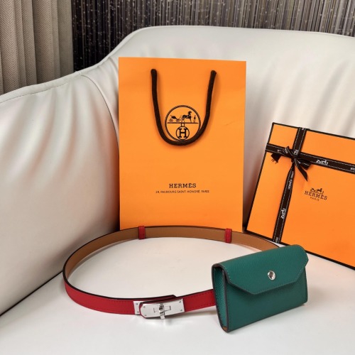 Hermes Kelly Pocket 18 Belt - Authentic Leather with Steel Buckle