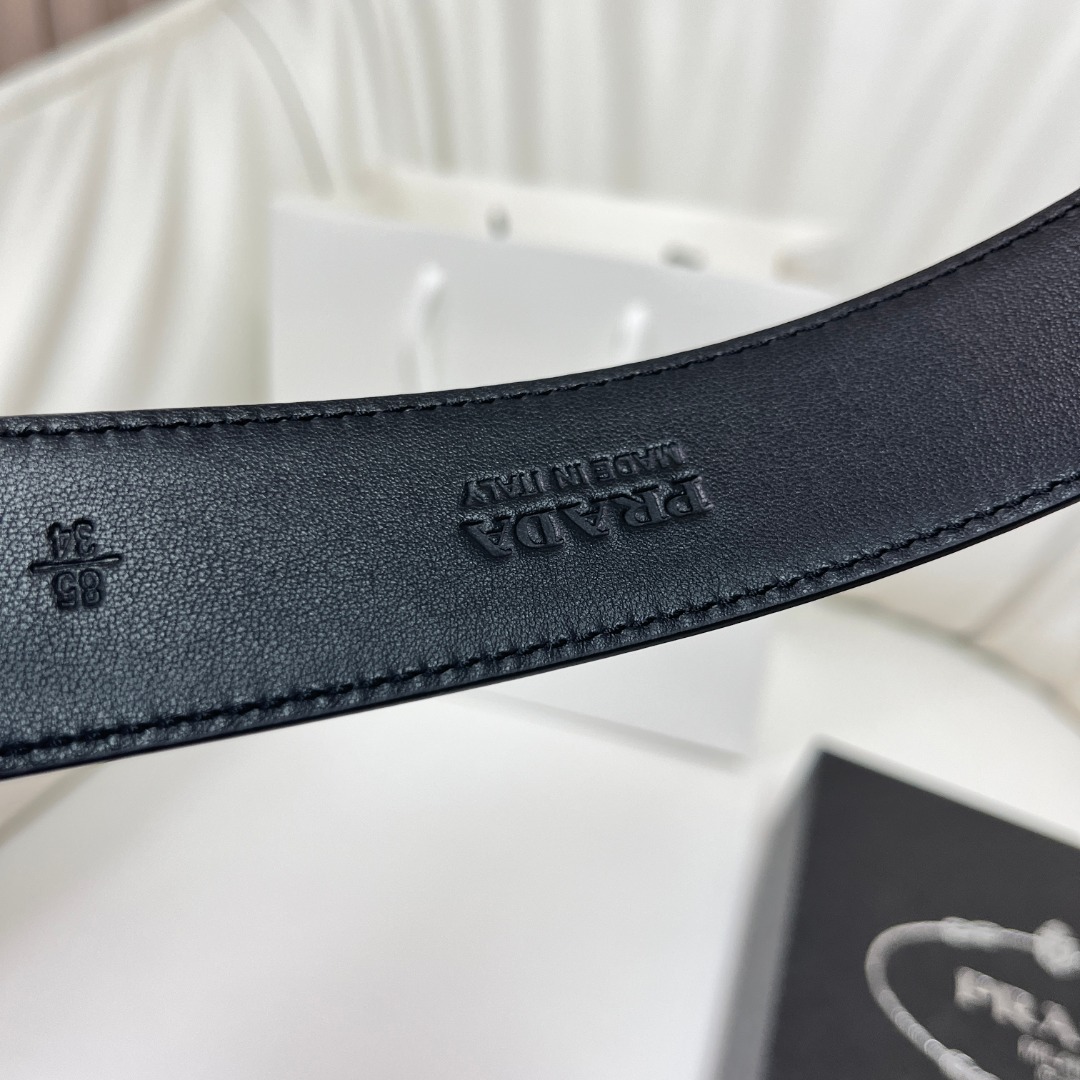 Prada Leather Belt for Men, Classic Buckle, Modern Style, 3.5 cm Width 4 o 1i66or90sifo1bp71a196cdbmj3e