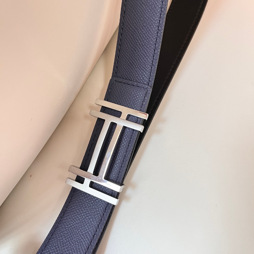 Hermes Reversible Leather Belt with H Buckle, 3.2cm Width 3 o 1i6oqd31iibr6g81bbv1mr717f44k