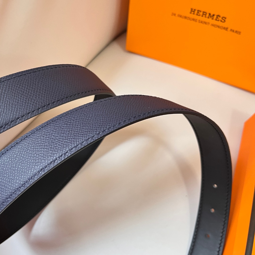 Hermes Reversible Leather Belt with H Buckle, 3.2cm Width 10 o 1i6oqd31j1h8b5br1c161tc83f64r