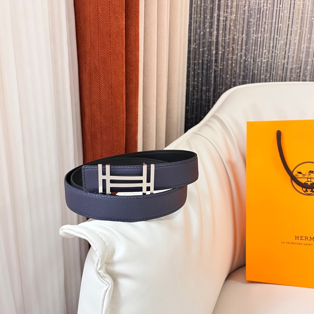 Hermes Reversible Leather Belt with H Buckle, 3.2cm Width 5 o 1i6oqd31jh0prd41nq51miq8pm4m