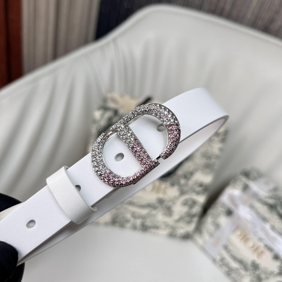 Dior White Leather Belt with Crystal CD Buckle - Spring/Summer Collection 3 o 1i731d2hi1jo31mera97pev1cgc2