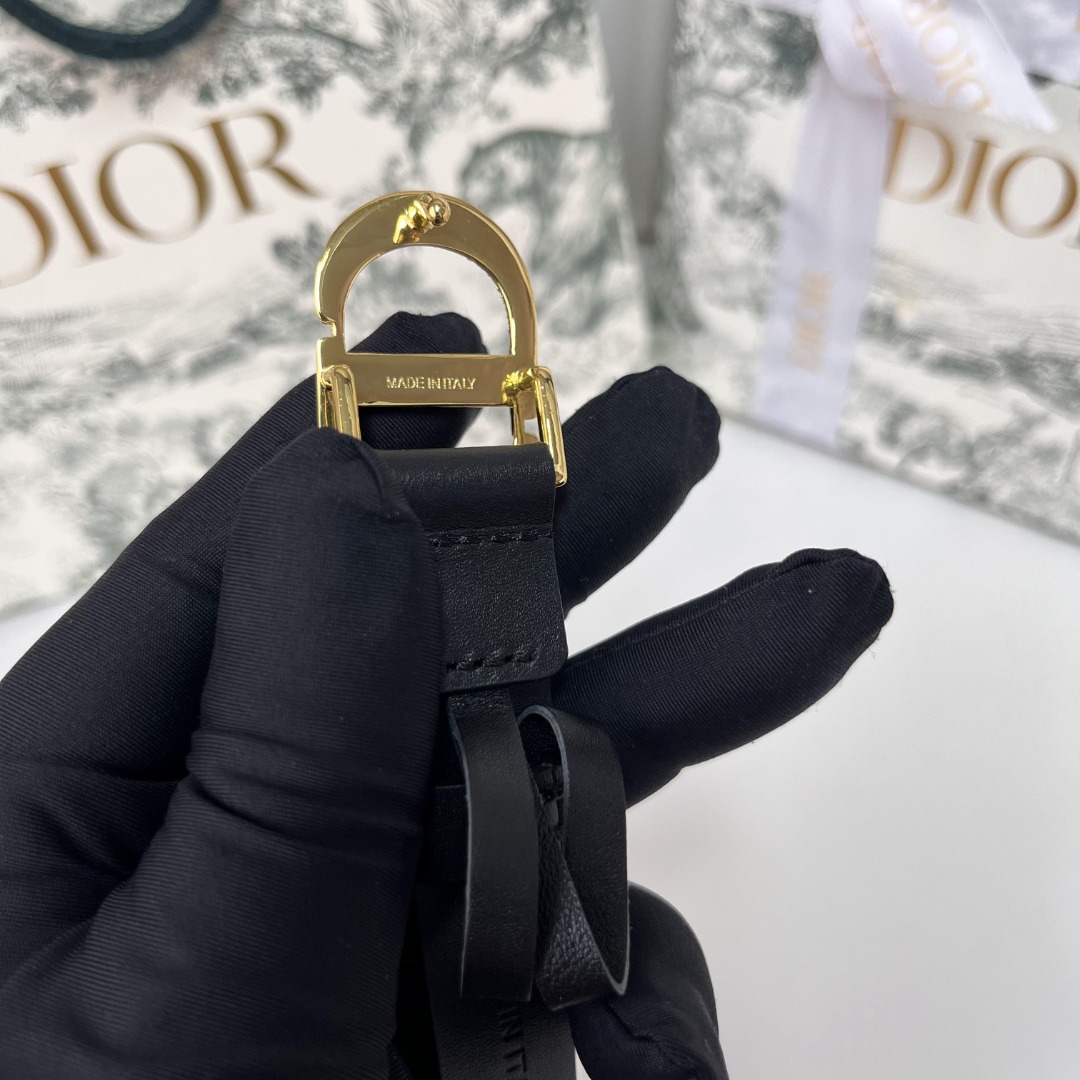 DIOR Spring/Summer Black Leather Belt with Pink Gradient Crystal Buckle 5 o 1i731ud1o1civ11ndqd319311lm31j