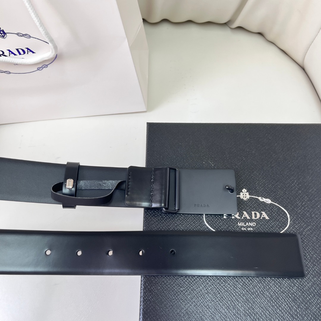 Prada Men's Saffiano Leather Belt with Crocodile Print Buckle, 3.5 cm Width 7 o 1i9ivo43g1ese1tqu12fmmu5rb42h