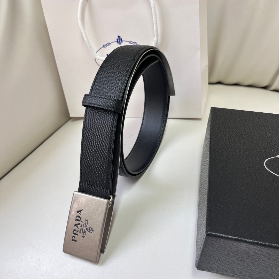 Prada Saffiano Leather Belt with Engraved Logo Buckle - 3.5 cm Wide 8 o 1i9ivt52r1q8a1bf41i9ct6ivuu3q