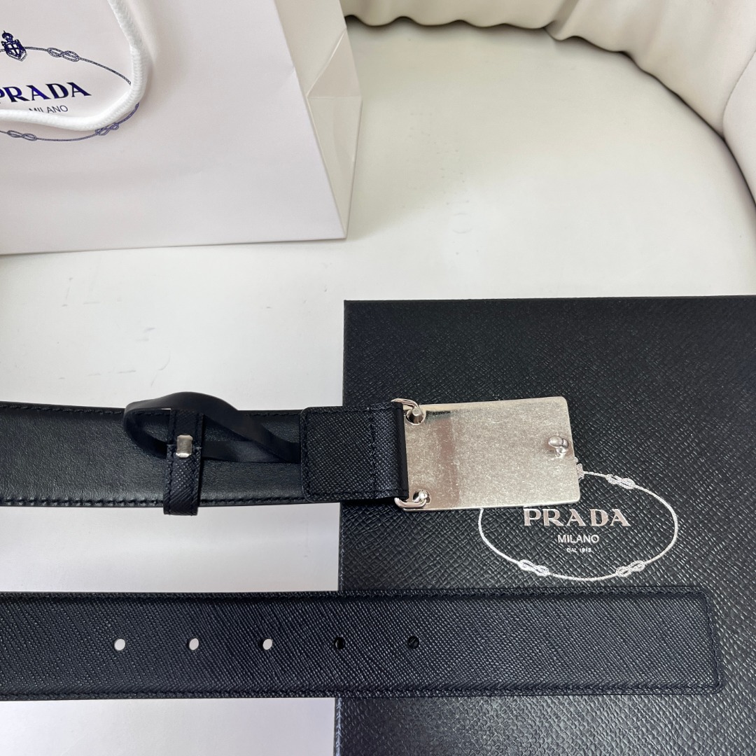 Prada Saffiano Leather Belt with Engraved Logo Buckle - 3.5 cm Wide 6 o 1i9ivt52rn381a5j3sp1v80tcr3o
