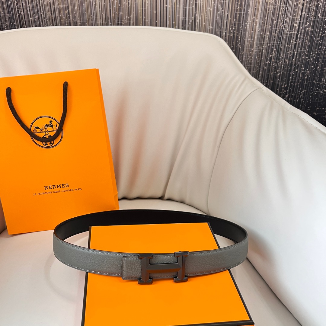 Hermes H Buckle Reversible Leather Belt, 3.2cm Width, Gift Packaging Included 2 o 1ic06lg15191hoc190b3ljd3u35