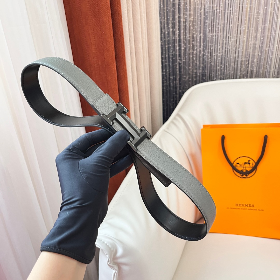 Hermes H Buckle Reversible Leather Belt, 3.2cm Width, Gift Packaging Included 5 o 1ic06lg161u1itk01fumq0t1vhc38