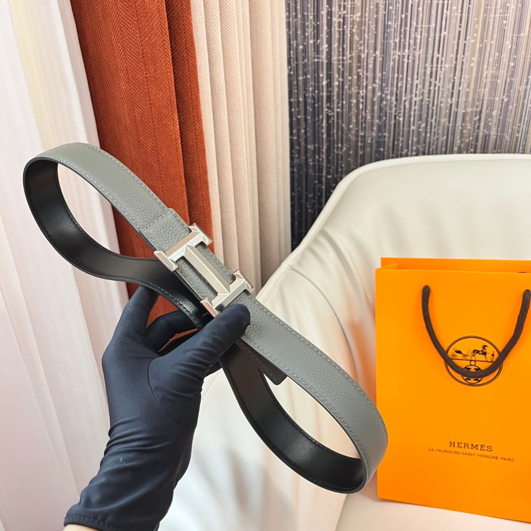 Hermes H Buckle Reversible Leather Belt, 3.2cm Width, Gift Packaging Included 8 o 1ic06lg171nah10ulap89bq13cc3b