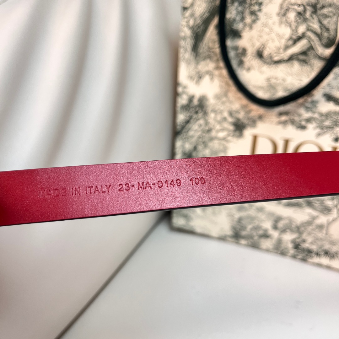 DIOR Red Leather Belt with Enamel Buckle - Elegant and Stylish 9 o 1ickqpbm01mc31m3819pr1a4j1qfn31