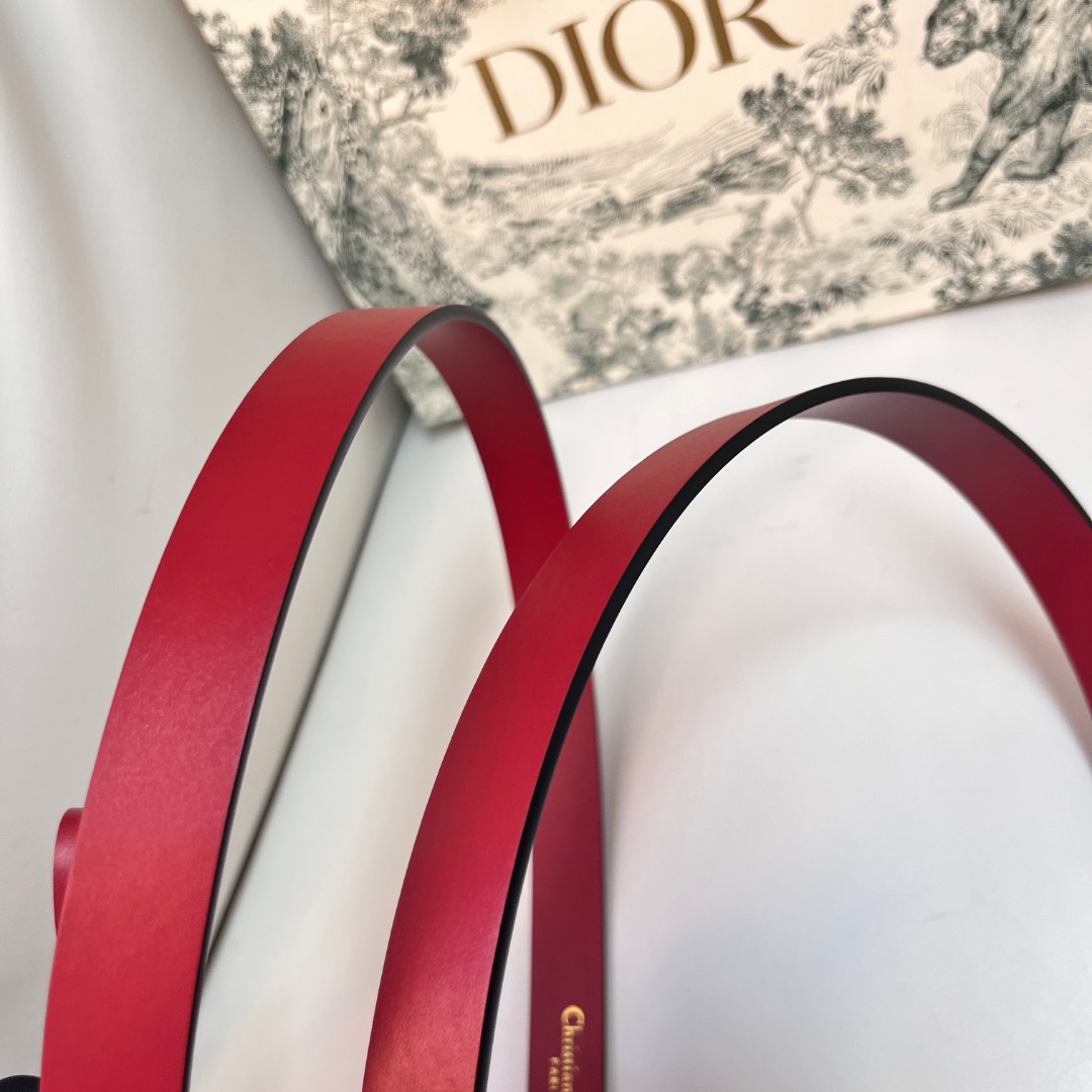 DIOR Red Leather Belt with Enamel Buckle - Elegant and Stylish 7 o 1ickqpbm01rs21omfe1omsj18p72v