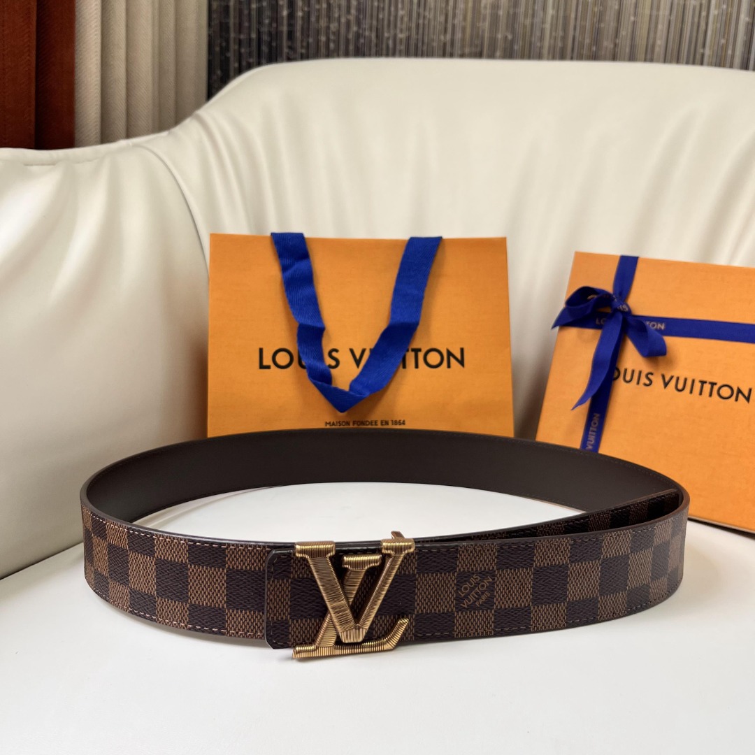 Louis Vuitton Damier Ebene Canvas Belt with LV Buckle, 4 cm Width 2 o 1icpt5jgvbp01d299hc1cit1j3r2c
