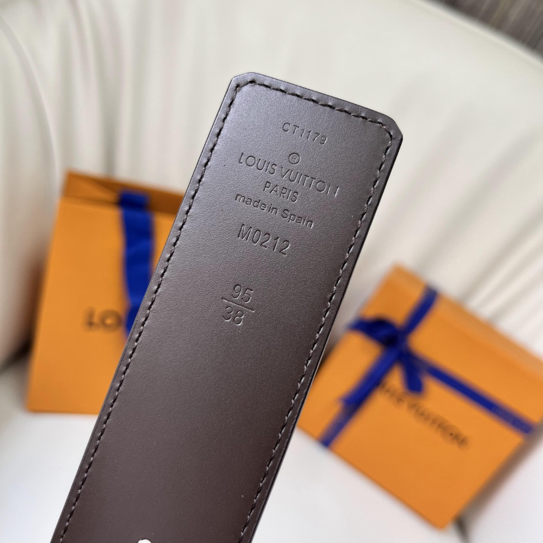 Louis Vuitton Damier Ebene Canvas Belt with LV Buckle, 4 cm Width 6 o 1icpt5jh013hs1h0r1uqnfnk11ig2g