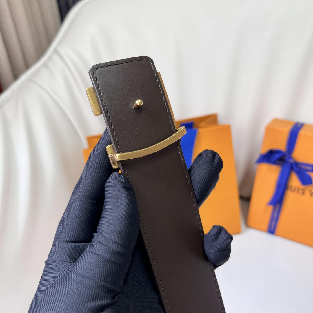 Louis Vuitton Damier Ebene Canvas Belt with LV Buckle, 4 cm Width 5 o 1icpt5jh01iur1ad9mj815la5ap2f